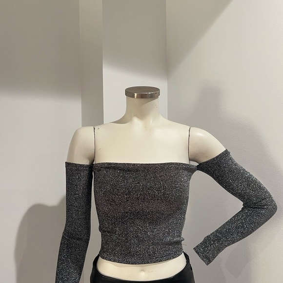 Sparkly Off the Shoulder Top - Picture 2 of 3